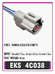 SOKET> OKSİJEN SONDA  FORD HONDA  S4037 - EKS-4C038