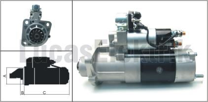 MARS MOTORU 24V 5,5 KW 12 DIS RENAULT PREMIUM 300 - 340 - 385 - 420 SERIE / KERAX 300 - 340 - LUCAS LES0333