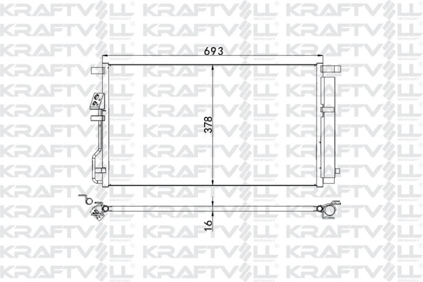 Hyundaı Klima Radyatoru Hyundaı Tucson 1.6 Crdi 15-> Kia Sportage Crdi1.6> - Kraftvoll 08060210