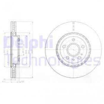 ON FREN DISKI HAVALI INSIGNIA A 09>17 17'' - DELPHI BG9068