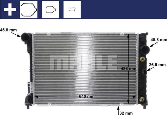 MOTOR SU RADYATORU X204 08>15 W204 08>14 C218 11>17 W212 09>15 C207 10>16 - MAHLE CR 1176 000S