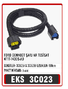 SOKET>FORD CONNECT ŞARJ ARA TESİSAT  4T1T-14305-AD   S3031 20-150-01010 - EKS-3C023