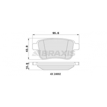 ARKA FREN BALATASI KANGOO III 08> MERCEDES CITAN 13>21 1.2 TCE 1.5 DCI 1.6 - BRAXIS AA0189