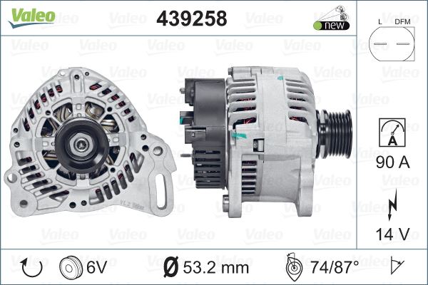 ALTERNATOR 12V 90A TRANSPORTER IV 99>04 - LUCAS LEA1025