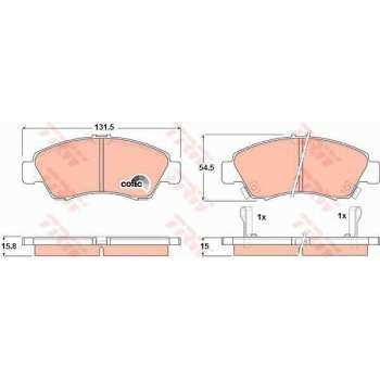 ON FREN BALATASI HONDA CIVIC 1,4 1992 2000 HONDA CITY JAZZ 2004 2008 - TRW GDB1164