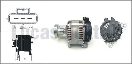 FORD ALTERNATOR 12V 90A FOCUS 1,8TDCI / 1,6 ZETEC E 16V / 2,0 16V FOCUS RS 98>04 - LUCAS LEA0591