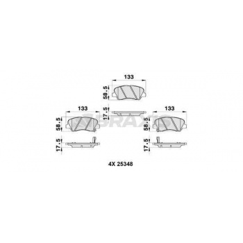 ON FREN BALATASI HYUNDAI ACCENT BLUE 2011> / KIA RIO 2011> - BRAXIS AB0308