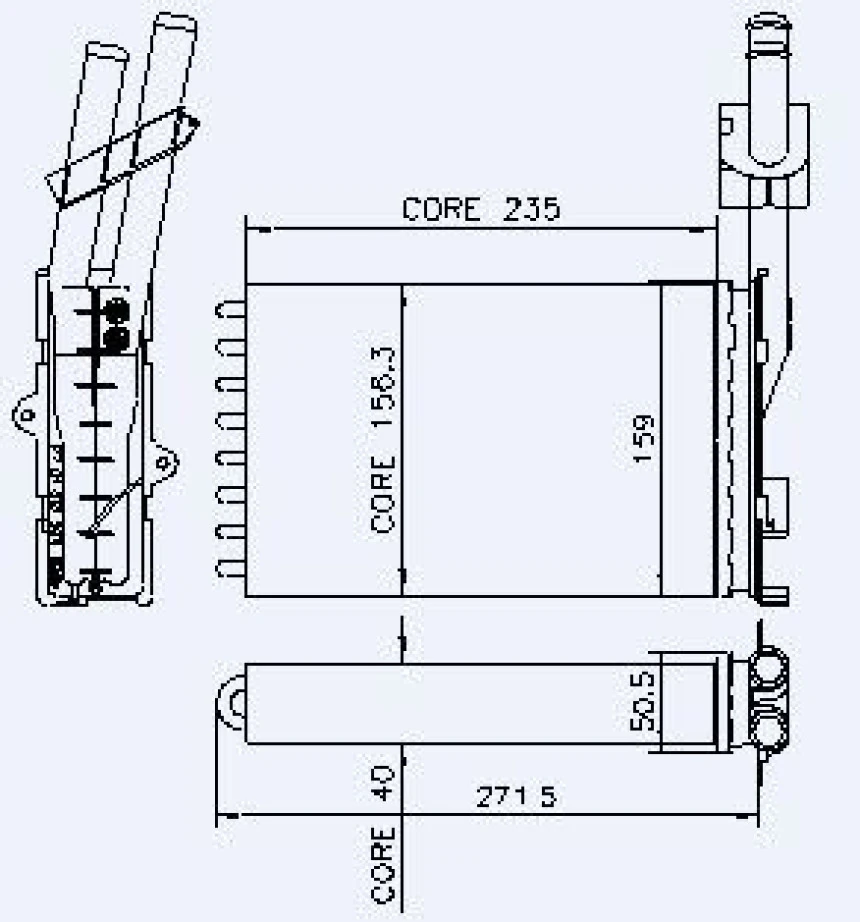Renault Eski Kalorıfer Radyatoru R21 Optıma Manager Concorde (2 Sira Cu+pl) - Kale 0584862al