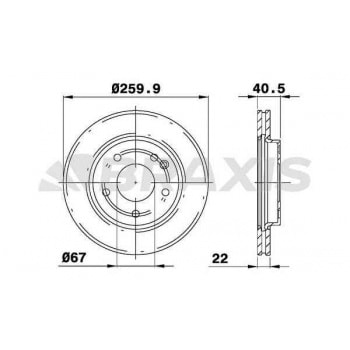 FREN DISKI ON (HAVALANDIRMALI) A-CLASS W168 97>04 - BRAXIS AE0088