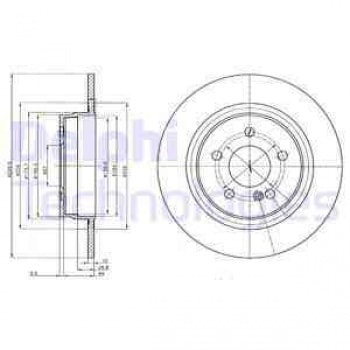 FREN DISKI ARKA W204 08>14 S204 09>14 C204 11> C207 09>16 A207 10>16 - DELPHI BG4153C