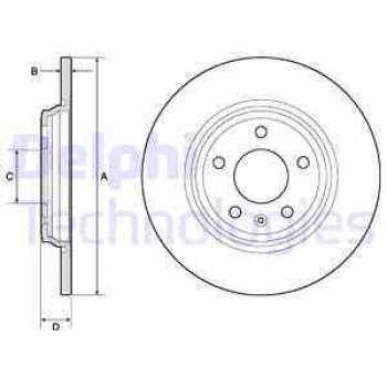 FREN DISKI ARKA A4 A5 15> Q5 17> - DELPHI BG4800C