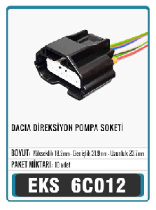 SOKET>DACIA DİREKSİYON POMPA   S6014 - EKS-6C012