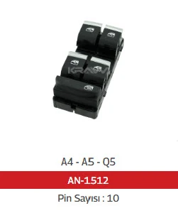 Unıversal Cam Anahtarı - Dörtlü A4 - A5 - Q5 - Mcar-An1512