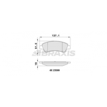 ON FREN BALATASI BERLINGO II PARTNER II P1007 C2 C3 II C4 XSARA PICASSO P207 C3 III DS3 C3 PICASSO P - BRAXIS AB0003