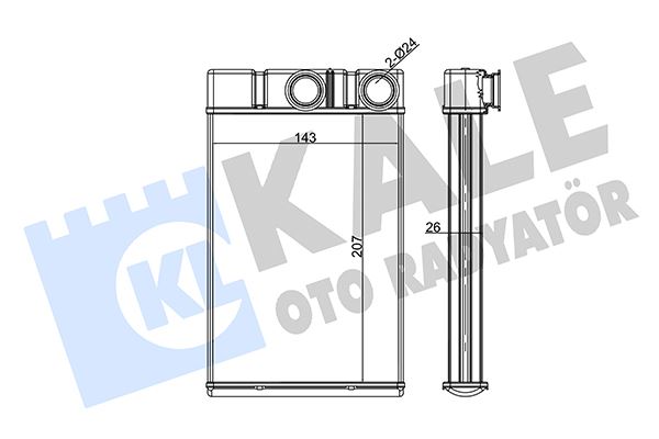 KALORIFER RADYATORU INSIGNIA 2.0 CDTI 08> CRUZE 06> MERIVA B 203X144X26 - KALE 352130