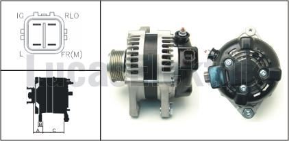 ALTERNATOR 12V 115A TOYOTA AURIS 1,4D COROLLA 1,4 D D 4D MOTOR - LUCAS LEA0749
