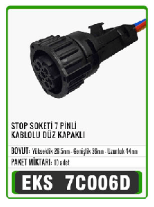 SOKET>STOP 7 PİNLİ A0025452481 KABLOLU DÜZ KAPAKLI - EKS-7C006D