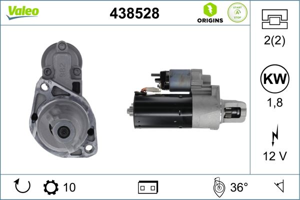 MARS MOTORU (12V 1,8KW 10 DIS) W204 1114 C218 1317 W212 1115 W166 1115 W221 1113 - VALEO 438528