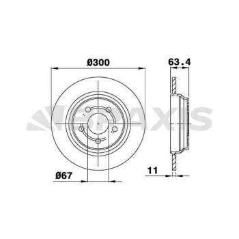 FREN DISKI ARKA S-CLASS W220 98>05 - BRAXIS AE0534