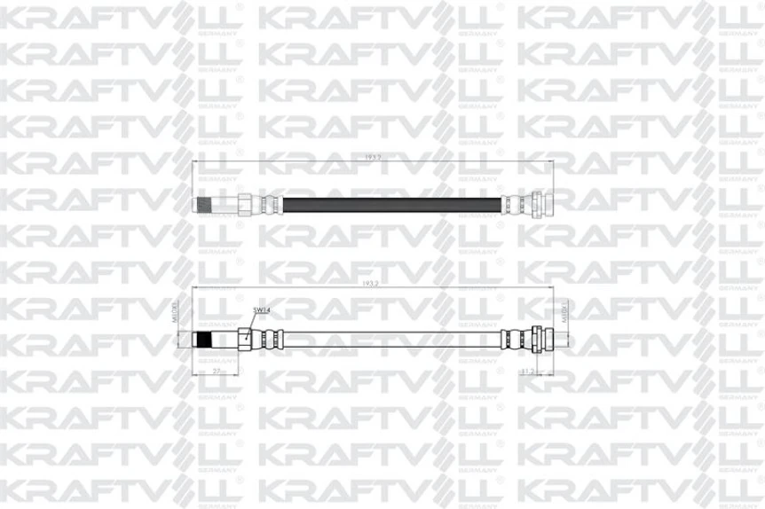 Ford Arka Fren Hortumu (sag / Sol) Mondeo IV 07/-> Galaxy 09/-> S Max 06/-> - Kraftvoll 07080618