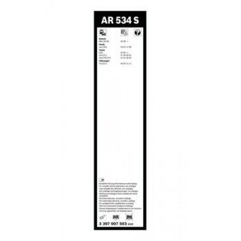 SILECEK SUPURGESI (530 / 380 MM) AEROTWIN YARIS JAZZ (AR 534 S) - BOSCH 3397007503