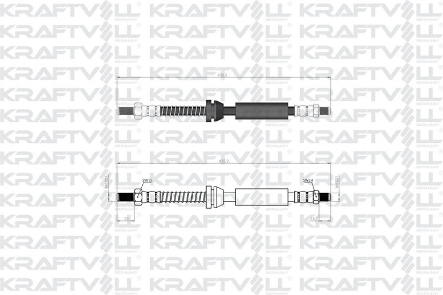 Ford On Fren Hortumu (sag / Sol) Fiesta (89-96) - Kraftvoll 07080388