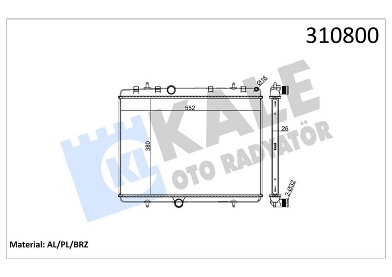 MOTOR SU RADYATORU P307 YM P3008 RCZ PARTNER TEPE BERLINGO III P308 P5008 C4 C4 II DS4 C4 PICASSO DS - KALE 2061011AB