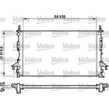 Renault Motor Radyatoru Laguna II 1,6 / 1,8 / 2,0 / 1,9 DCI (670x414,5x23) - Valeo 732827