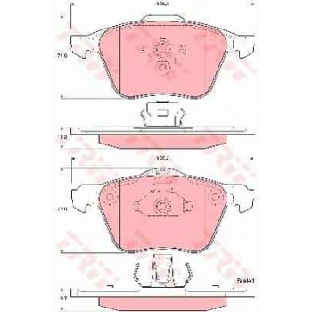 ON FREN BALATASI VOLVO S60 00> S70 97>00 S80 98> V70 97>07 V70 01>07 XC70 00> XC90 02>12 15-16 JANT - TRW GDB1576