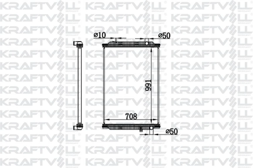 Renault Truck Motor Su Radyatoru Renault Premium DXI 430/450/460 Lander 430/460 > (991*708*48) Brazıng (mt) (cerce - Kraftvoll 08040039