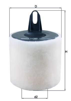HAVA FILTRESI BMW E81 E82 E87 E88 E90 E92 E84 - MAHLE LX1651