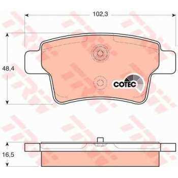ARKA FREN BALATASI C4 PICASSO C4 GRAND PICASSO 1.6 HDI 110FAP 1.8 16V 2.0 16V 2.0 HDI 138 FAP 06> - TRW GDB1692