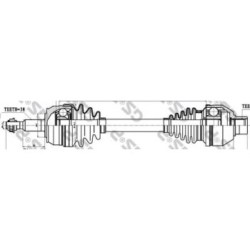 ON AKS SOL (UZUNLUK 613MM) TRANSPORTER T5 03>09 2,5TDI 09>15 2.0TDI - GSP 261084