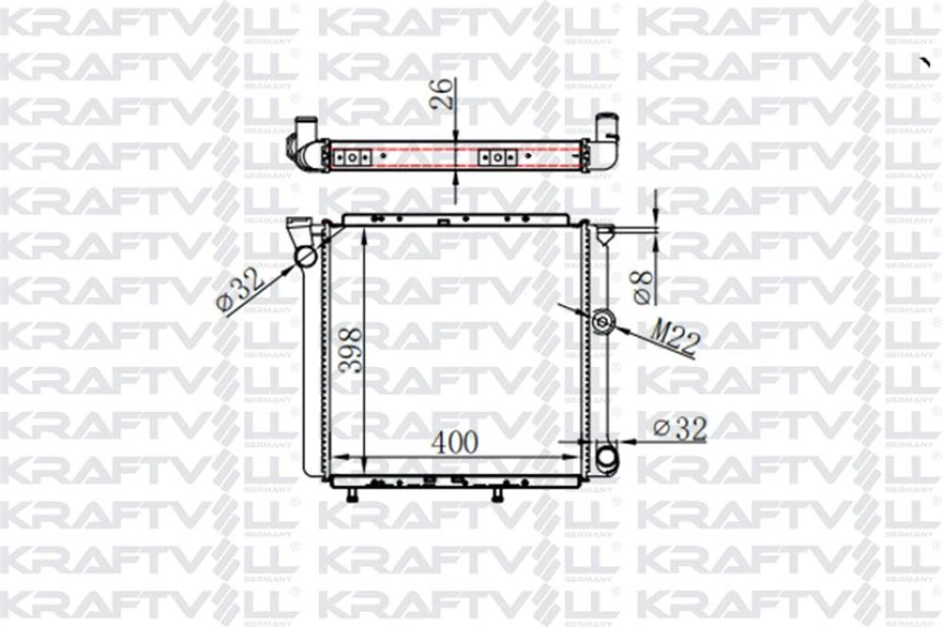 Renault Eski Motor Radyator R9 R11 Broadway Spring (2 Sira Al+pl Sistem) - Kraftvoll 81202245