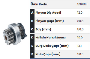 MARŞ DİŞLİSİ-BT 12D 10K FORD V347/BOXER - FORMMETAL-53699