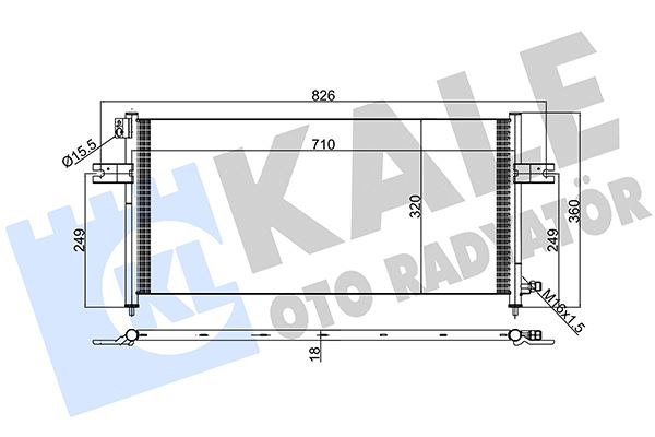 KLIMA RADYATORU NISSAN PICKUP D22 98-> 710×328×20 - KALE 388700