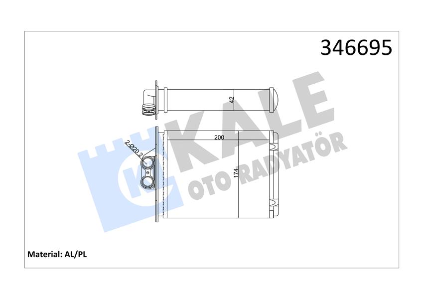 KALORIFER RADYATORU VECTRA B SAAB 9 5 - KALE 346695
