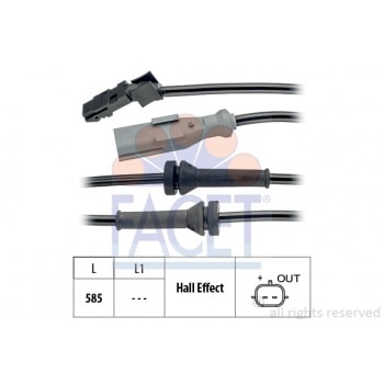 ABS SENSORU ARKA SOL KANGOO III 08 , CITAN 415 12 - FACET 21.0144