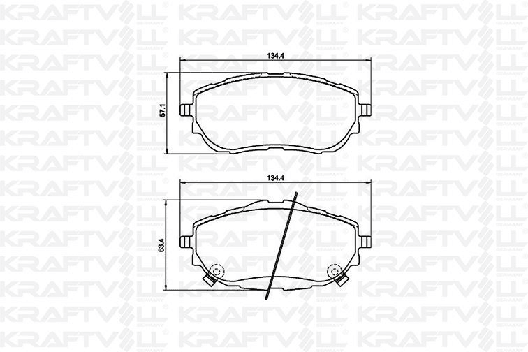 ON FREN BALATASI TOYOTA COROLLA 2013-> AURIS 2012-> 1.33 1.6 BENZINLI 1.4 D4D DIZEL - KRAFTVOLL 07010092