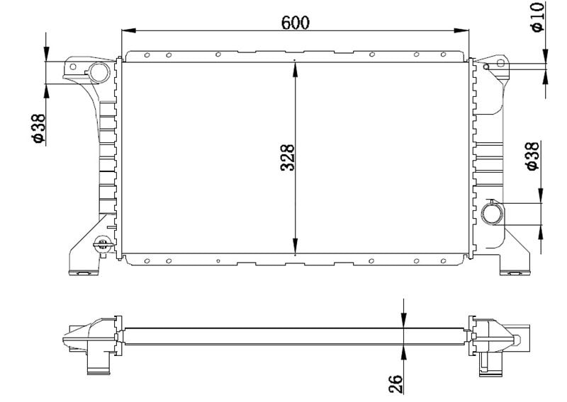 MOTOR RADYATORU (600x329x26) TRANSIT 86-> MANUEL - ORIS BFR113026