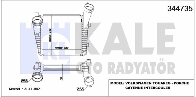 Vw Turbo Radyatörü - Sag - Kal 344735