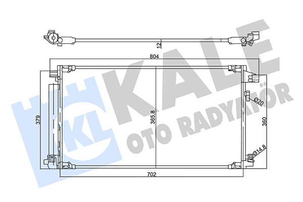 KLIMA RADYATORU TOYOTA COROLLA 1.8 HB HYBRID 18- COROLLA SEDAN 1.8 HYBRID 18- CH-R 1.8 HYBRID 18- - KALE 357910