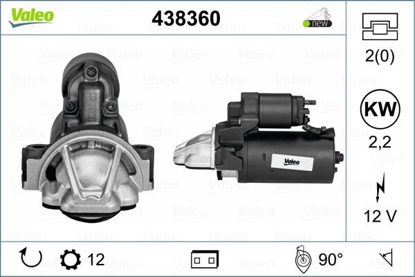 MARS MOTORU 12V 2KW (12 DIS) TRANSIT V347 TT9 2,2TDCI / 2,4 TDCI / 3,2TDCI 06 /> YENI KASA TRANSIT 1 - VALEO 438360