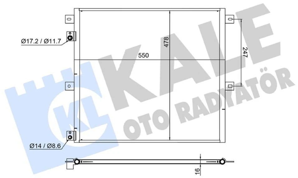 Renault Truck Klima Radyatoru - Renault / Midlum 09=> - Volvo Fl II Fl 300-340 09=> Kurutucusuz [brazıng Al/al] [5 - Kale 382715