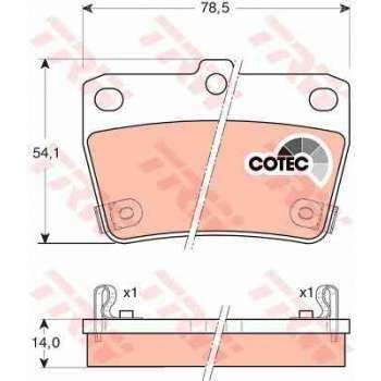 ARKA FREN BALATASI DISK RAV4 00>05 TIGGO 08>12 - TRW GDB3279