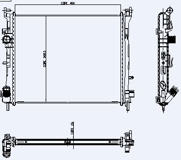 MOTOR RADYATOR CLIO II THALIA 1,5DCI 09> MEKANIK KLIMALI (1 SIRA ALB SISTEM) / (479X389X26) - KALE 0528351AB