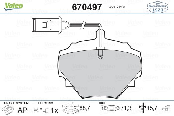 FREN BALATASI ARKA RANGE ROVER CLASSIC 92-94 DISCOVERY 1 89-98 - VALEO 670497