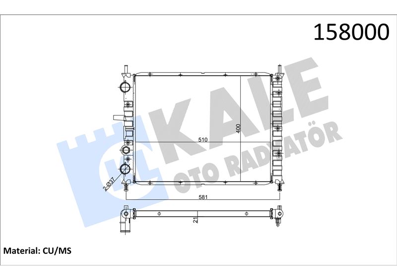 MOTOR RADYATOR BRAVO BRAVA 1,9 (1 SIRA CU+PL SISTEM) - KALE 0128251PA