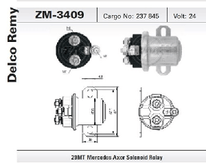 MARŞ OTOMATİĞİ-DT-24V-MERCEDES ATEGO/AXOR (39MT) ARA OTOMATIK -10514696 - ZM-3409