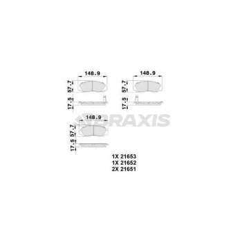ON FREN BALATASI HONDA CRV 1996 2001 HRV 1999> ACCORD 1993 1998 - BRAXIS AB0122